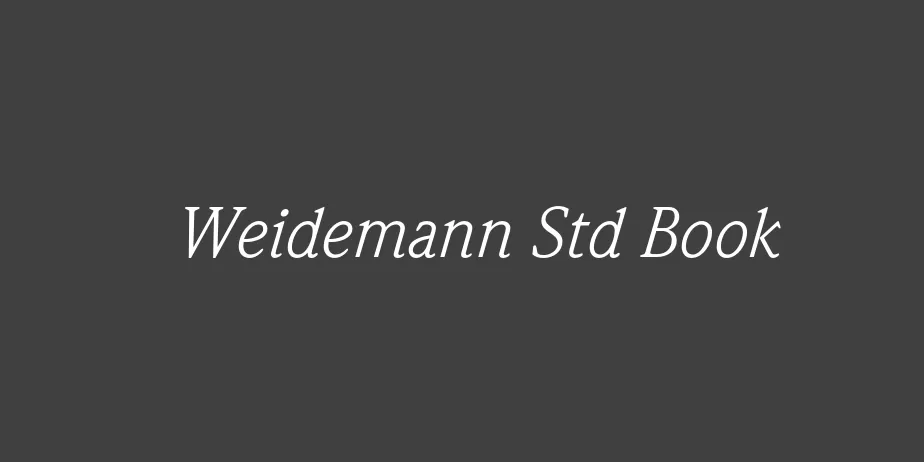 Fonte Weidemann Std Book