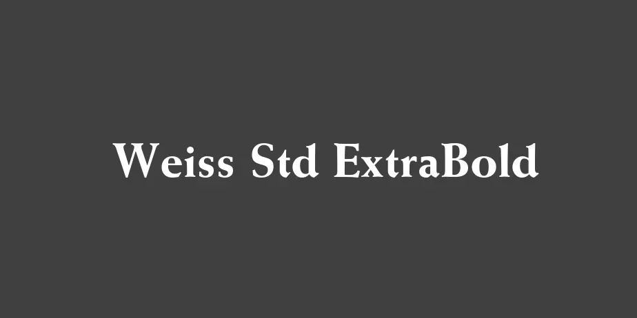 Fonte Weiss Std ExtraBold