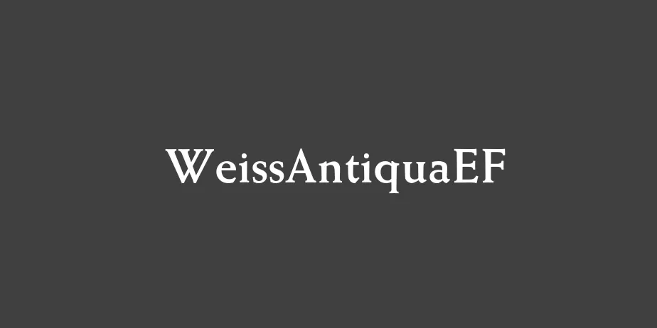 Fonte WeissAntiquaEF