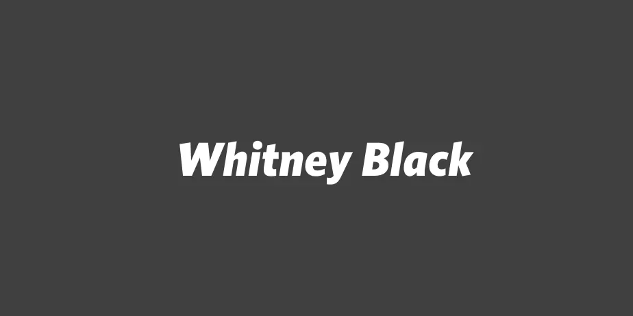 Fonte Whitney Black