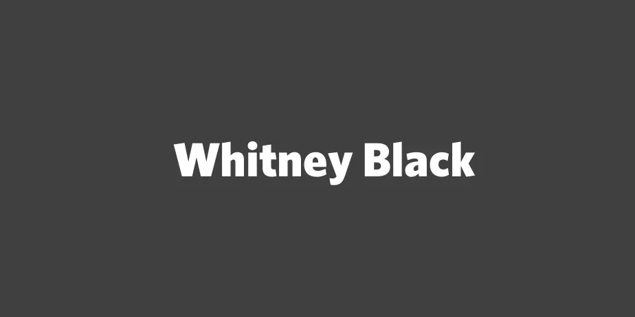 Fonte Whitney Black