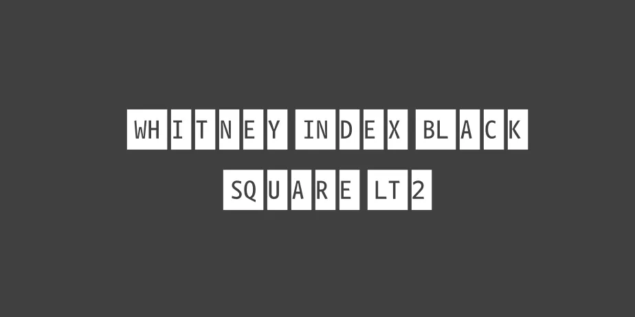 Fonte WhitneyIndexBlack SquareLt2