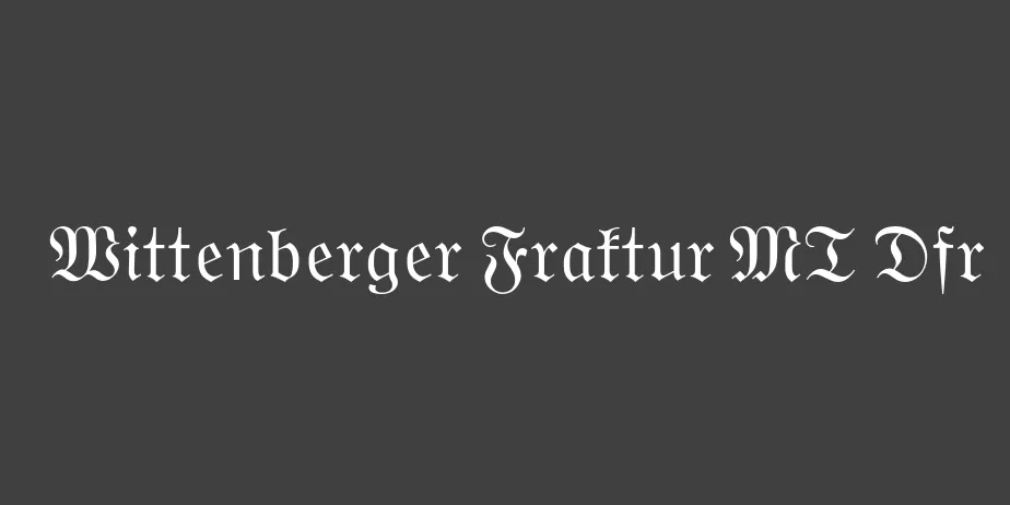 Fonte Wittenberger Fraktur MT Dfr