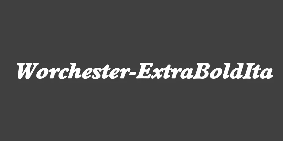 Fonte Worchester-ExtraBoldIta