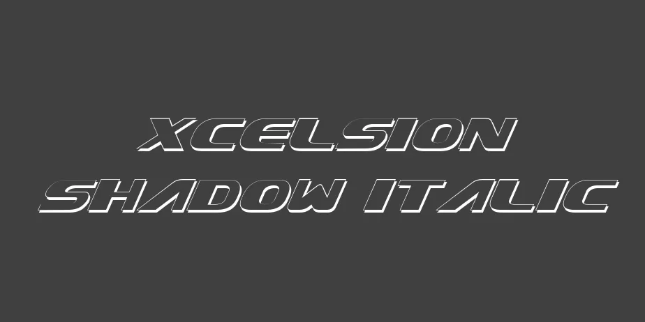 Fonte Xcelsion Shadow Italic