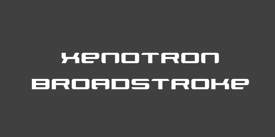 Fonte Xenotron Broadstroke