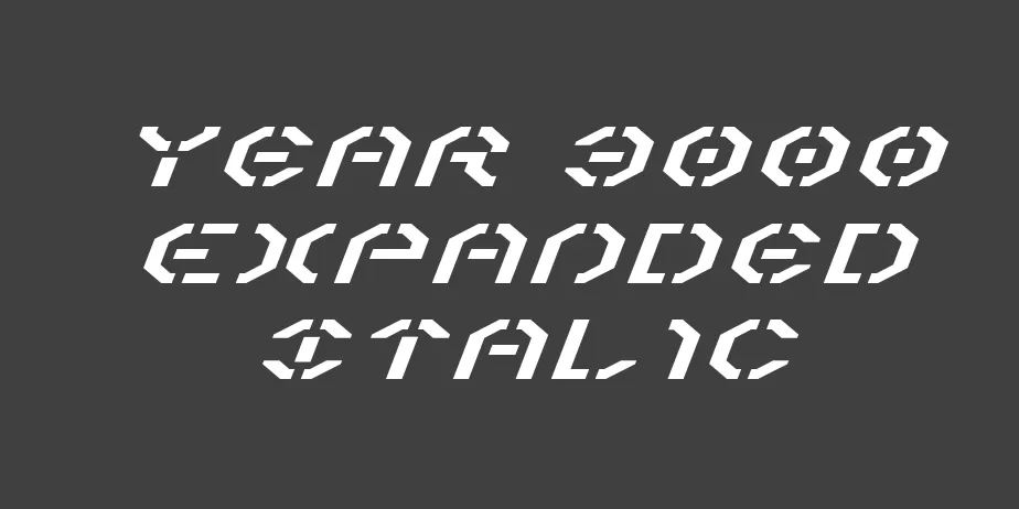 Fonte Year 3000 Expanded Italic