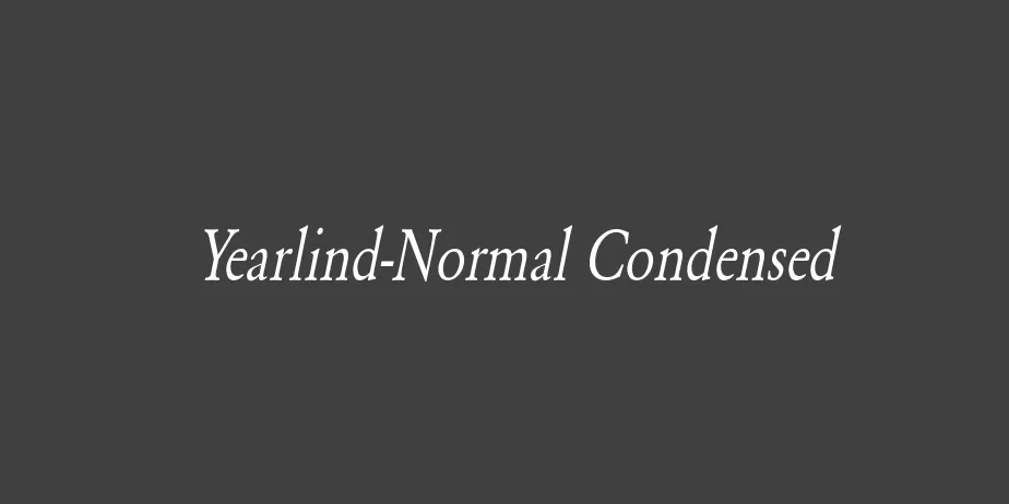 Fonte Yearlind-Normal Condensed