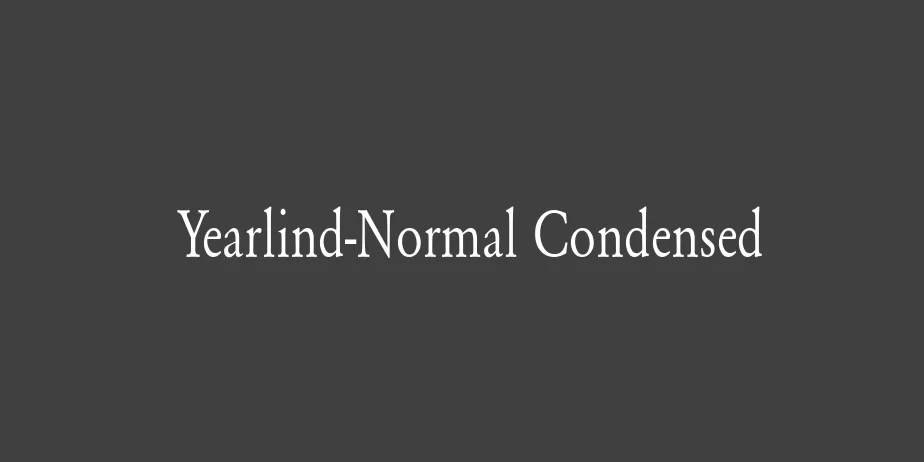 Fonte Yearlind-Normal Condensed