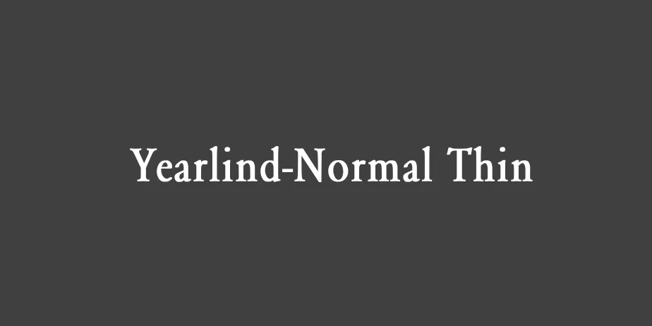 Fonte Yearlind-Normal Thin