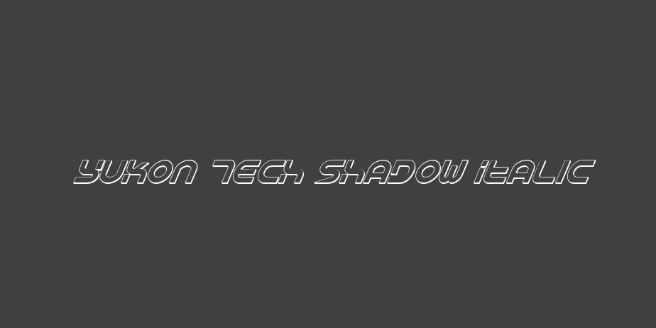 Fonte Yukon Tech Shadow Italic