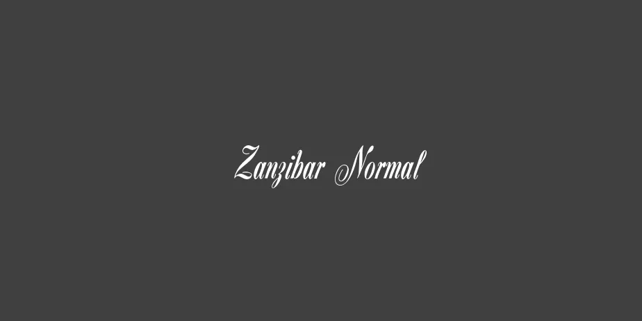 Fonte Zanzibar Normal