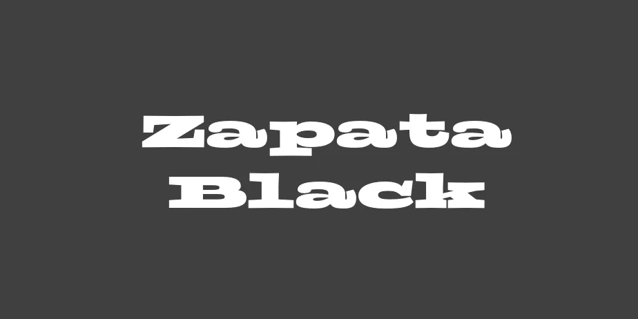 Fonte Zapata Black