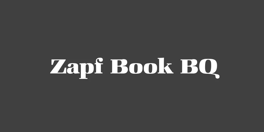 Fonte Zapf Book BQ