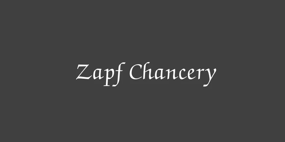 Fonte Zapf Chancery