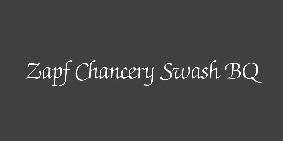 Fonte Zapf Chancery Swash BQ