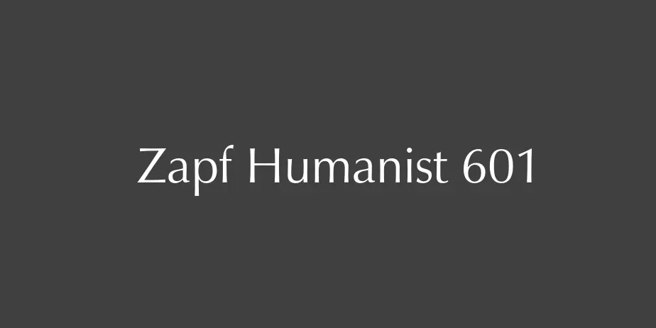 Fonte Zapf Humanist 601