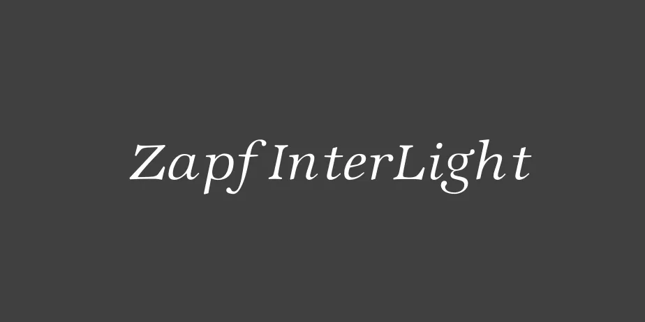 Fonte Zapf InterLight