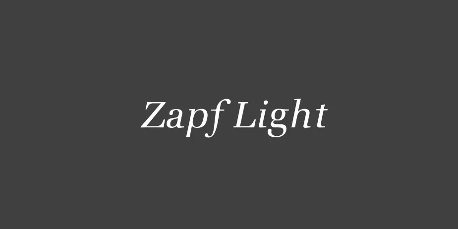 Fonte Zapf Light