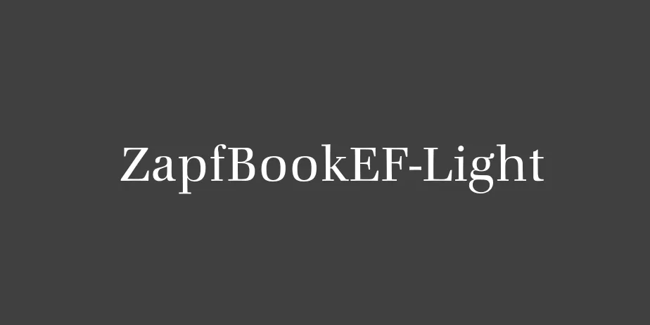 Fonte ZapfBookEF-Light