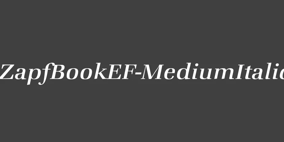 Fonte ZapfBookEF-MediumItalic