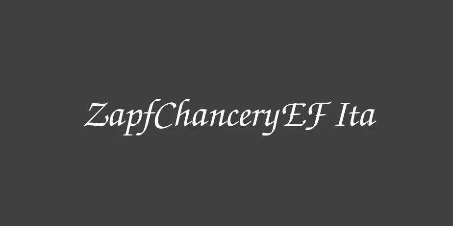 Fonte ZapfChanceryEF Ita