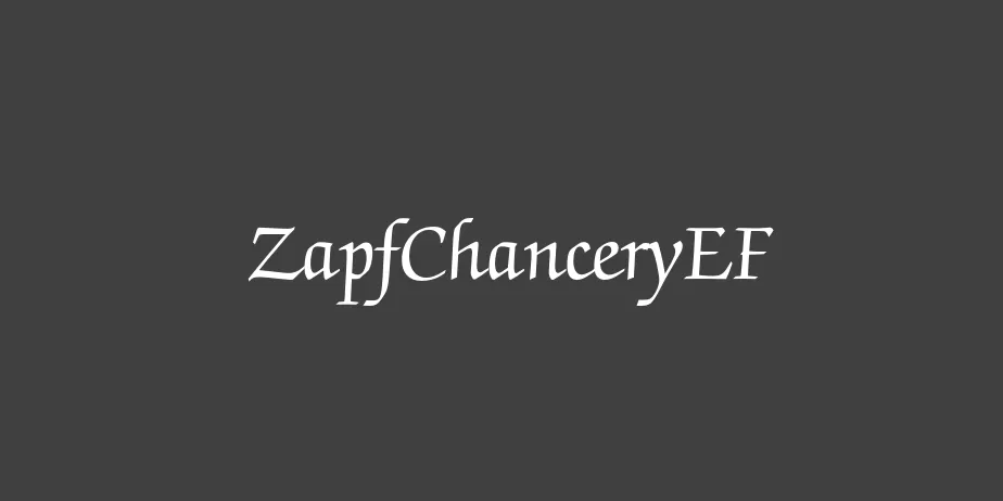 Fonte ZapfChanceryEF