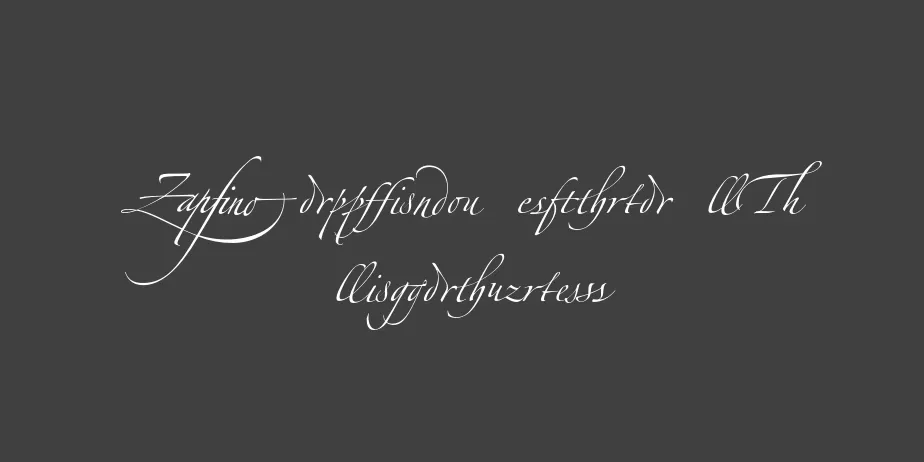 Fonte Zapfino Extra LT Ligatures