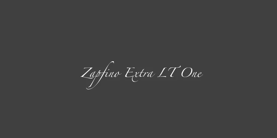 Fonte Zapfino Extra LT One