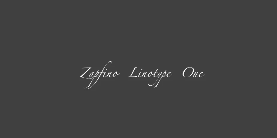 Fonte Zapfino Linotype One