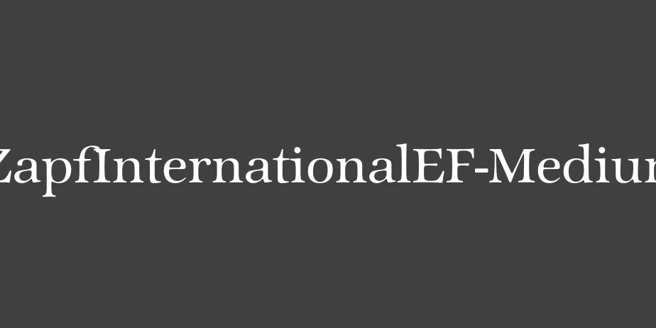 Fonte ZapfInternationalEF-Medium