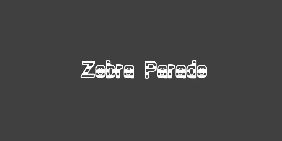 Fonte Zebra Parade