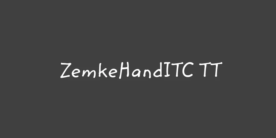 Fonte ZemkeHandITC TT