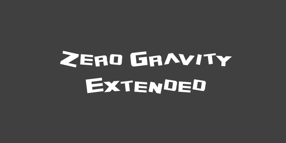 Fonte Zero Gravity Extended