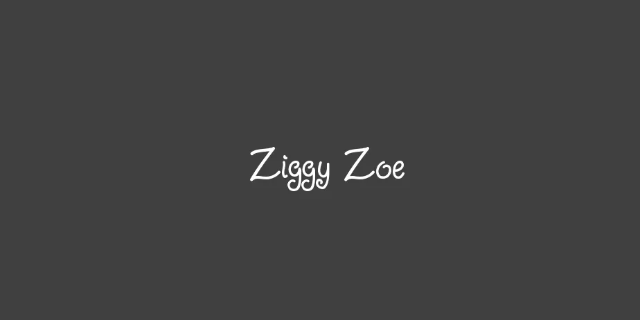 Fonte Ziggy Zoe