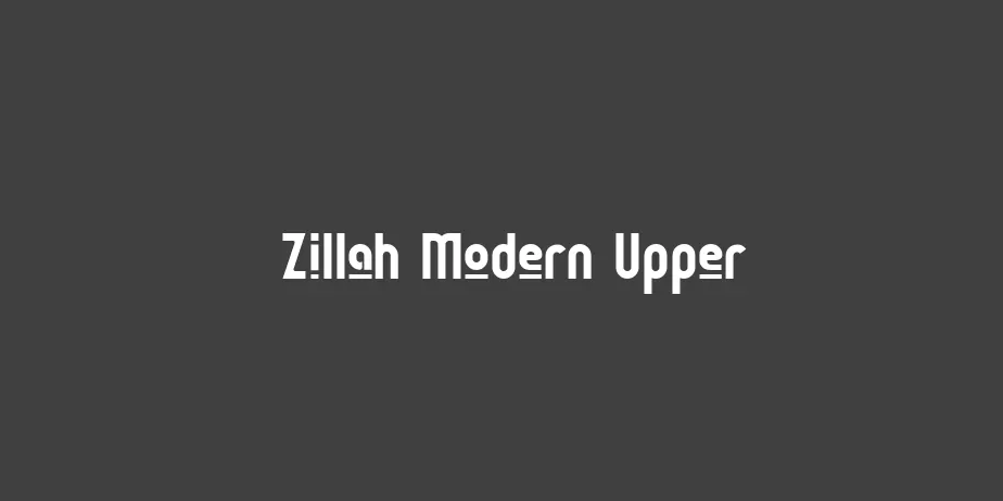 Fonte Zillah Modern Upper