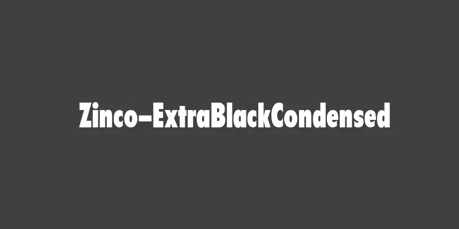 Fonte Zinco-ExtraBlackCondensed