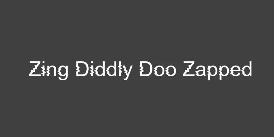 Fonte Zing Diddly Doo Zapped