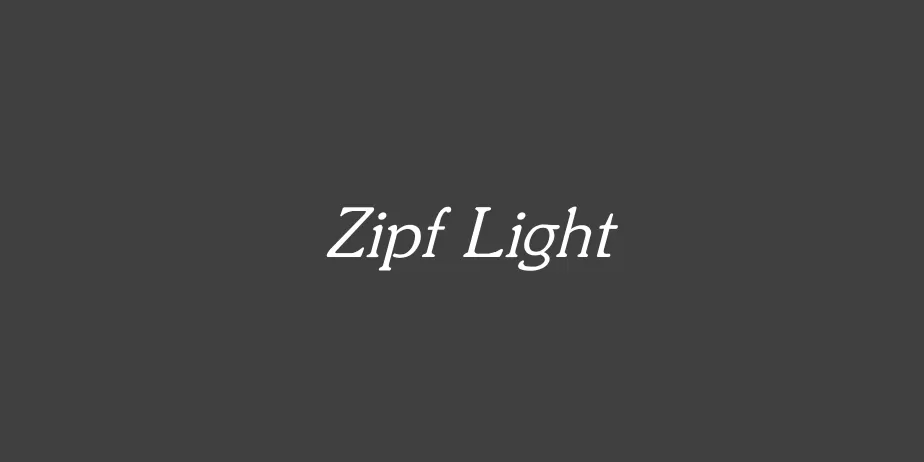 Fonte Zipf Light