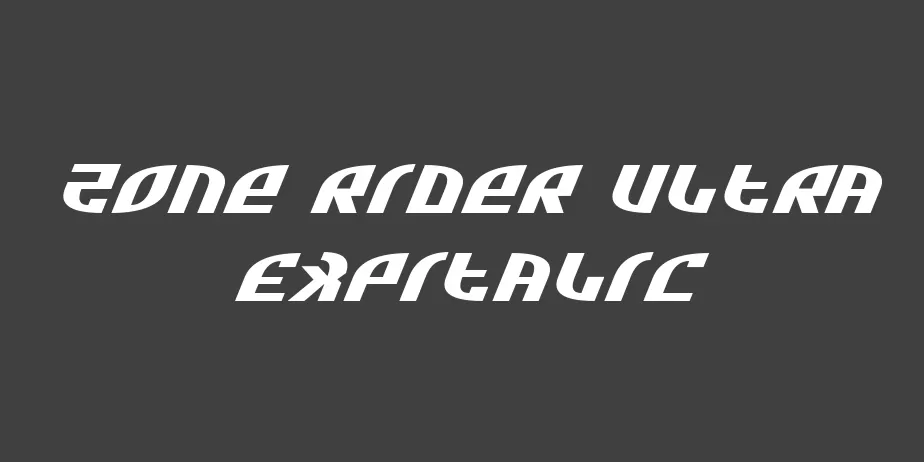 Fonte Zone Rider Ultra ExpItalic