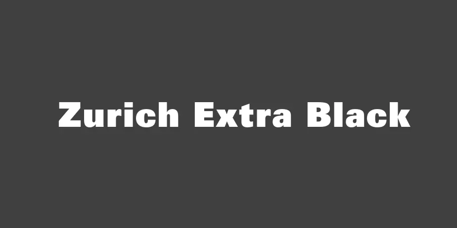 Fonte Zurich Extra Black