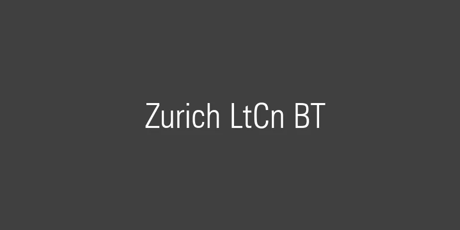 Fonte Zurich LtCn BT