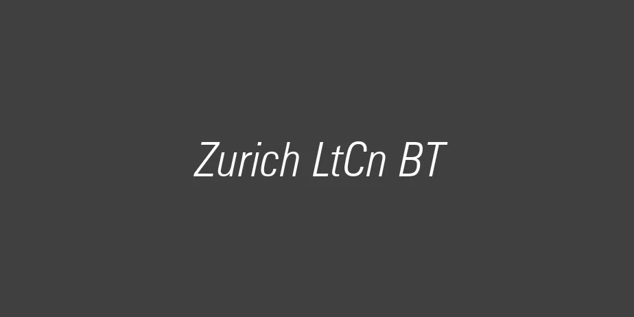 Fonte Zurich LtCn BT