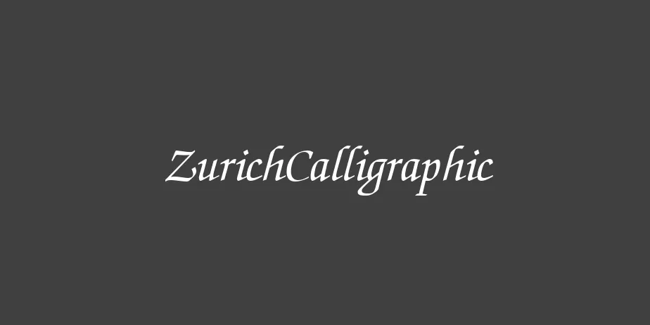 Fonte ZurichCalligraphic