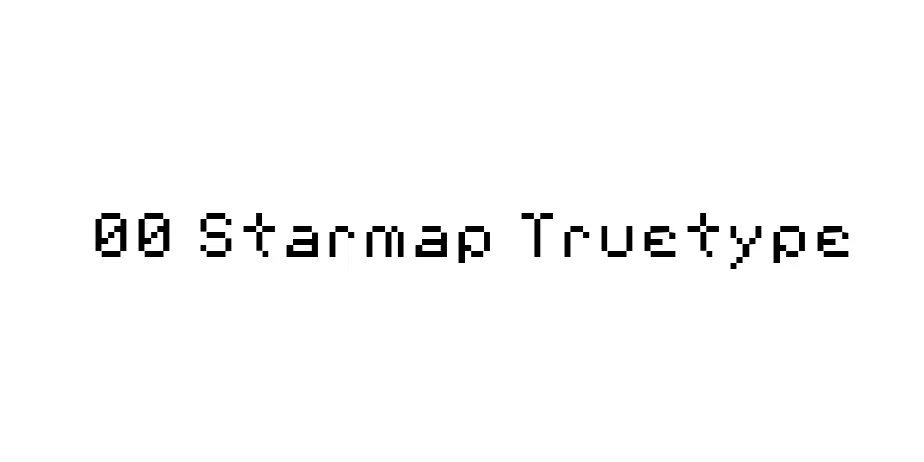 Fonte 00 Starmap Truetype