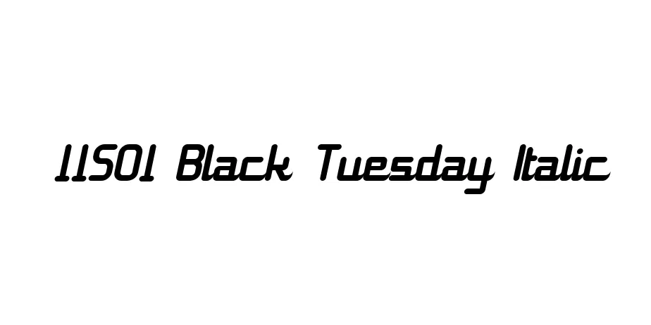 Fonte 11S01 Black Tuesday Italic