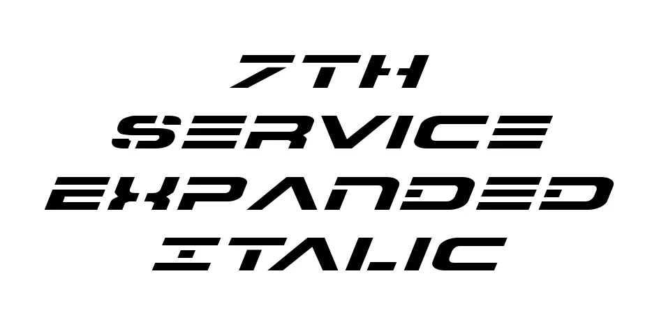 Fonte 7th Service Expanded Italic