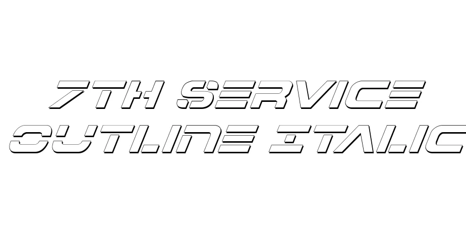 Fonte 7th Service Outline Italic