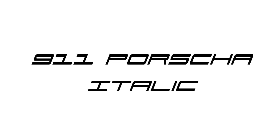 Fonte 911 Porscha Italic