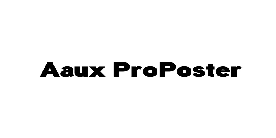 Fonte Aaux ProPoster